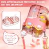 imageHiGropcore Kawaii Water Bottle Cute Water Bottles with Straw Double Chamber Water Bottle with Adjustable Strap and Kawaii 3D Stickers Portable Leakproof Water Jug 26ozPink