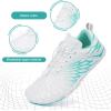 imageHike Barefoot Shoes for Women Men NonSlip Breathable Walking Shoes Wide Toe Box Comfortable Athletic FootwearA13s  Enhanced WhiteCyan