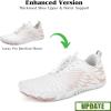 imageHike Barefoot Shoes for Women Men NonSlip Breathable Walking Shoes Wide Toe Box Comfortable Athletic FootwearA1s  Enhanced White