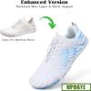 imageHike Barefoot Shoes for Women Men NonSlip Breathable Walking Shoes Wide Toe Box Comfortable Athletic FootwearA5s  Enhanced WhiteBlue