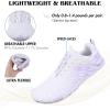 imageHike Barefoot Shoes for Women Men NonSlip Breathable Walking Shoes Wide Toe Box Comfortable Athletic FootwearA7s  Enhanced WhitePurple