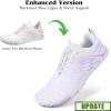 imageHike Barefoot Shoes for Women Men NonSlip Breathable Walking Shoes Wide Toe Box Comfortable Athletic FootwearA7s  Enhanced WhitePurple