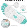 imageHike Barefoot Shoes for Women Men NonSlip Breathable Walking Shoes Wide Toe Box Comfortable Athletic FootwearA8  WhiteCyan Blue