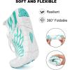 imageHike Barefoot Shoes for Women Men NonSlip Breathable Walking Shoes Wide Toe Box Comfortable Athletic FootwearA8  WhiteCyan Blue