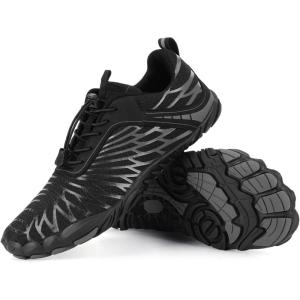 imageHike Barefoot Shoes for Women Men NonSlip Breathable Walking Shoes Wide Toe Box Comfortable Athletic FootwearA2s  Enhanced Black