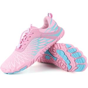 imageHike Barefoot Shoes for Women Men NonSlip Breathable Walking Shoes Wide Toe Box Comfortable Athletic FootwearA3s  Enhanced Pink