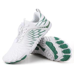 imageHike Barefoot Shoes for Women Men NonSlip Breathable Walking Shoes Wide Toe Box Comfortable Athletic FootwearA6s  Enhanced WhiteGreen