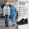 imageHiGropcore Diabetic Shoes for Women Men Wide Width Adjustable Walking Shoes Arch Support Orthopedic Edema Diabetic Shoes for Swollen Feet Neuropathy FasciitisBlack