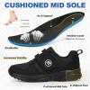 imageHiGropcore Diabetic Shoes for Women Men Wide Width Adjustable Walking Shoes Arch Support Orthopedic Edema Diabetic Shoes for Swollen Feet Neuropathy FasciitisBlack