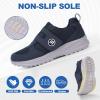 imageHiGropcore Diabetic Shoes for Women Men Wide Width Adjustable Walking Shoes Arch Support Orthopedic Edema Diabetic Shoes for Swollen Feet Neuropathy FasciitisBlue