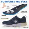 imageHiGropcore Diabetic Shoes for Women Men Wide Width Adjustable Walking Shoes Arch Support Orthopedic Edema Diabetic Shoes for Swollen Feet Neuropathy FasciitisBlue