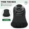 imageHike Barefoot Boots Womens Mens Waterproof Fur Lined Winter Barefoot Shoes Minimalist Snow Boots Wide Toe Box Ankle BootiesSa02  Grey