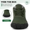 imageHike Barefoot Boots Womens Mens Waterproof Fur Lined Winter Barefoot Shoes Minimalist Snow Boots Wide Toe Box Ankle BootiesSa04  Green
