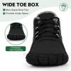 imageHike Barefoot Boots Womens Mens Waterproof Fur Lined Winter Barefoot Shoes Minimalist Snow Boots Wide Toe Box Ankle BootiesSb01  Black