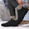 imageHike Barefoot Boots Womens Mens Waterproof Fur Lined Winter Barefoot Shoes Minimalist Snow Boots Wide Toe Box Ankle BootiesSb01  Black