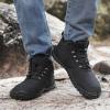 imageHike Barefoot Boots Womens Mens Waterproof Fur Lined Winter Barefoot Shoes Minimalist Snow Boots Wide Toe Box Ankle BootiesSc01  Black