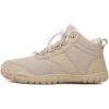 imageHike Barefoot Boots Womens Mens Waterproof Fur Lined Winter Barefoot Shoes Minimalist Snow Boots Wide Toe Box Ankle BootiesSc02  Beige