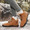imageHike Barefoot Boots Womens Mens Waterproof Fur Lined Winter Barefoot Shoes Minimalist Snow Boots Wide Toe Box Ankle BootiesSc03  Brown