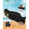 imageWater Shoes Women Men Adult QuickDry Aqua Socks Breathable Hike Barefoot Water Shoes for Swim Beach River Pool Lake Hiking Kayaking SurfingA1  Black