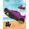 imageWater Shoes Women Men Adult QuickDry Aqua Socks Breathable Hike Barefoot Water Shoes for Swim Beach River Pool Lake Hiking Kayaking SurfingA7  Purple