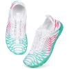 imageHiGropcore Water Shoes for Kids  Girls Boys Barefoot Shoes with Wide Toe Box  Quick Dry Lightweight Non Slip Kids Athletic Aqua Socks for Swim Beach PoolA2  WhiteCyan
