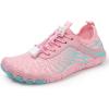 imageHiGropcore Water Shoes for Kids  Girls Boys Barefoot Shoes with Wide Toe Box  Quick Dry Lightweight Non Slip Kids Athletic Aqua Socks for Swim Beach PoolA7  Pink