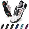 imageWater Shoes Women Men Adult QuickDry Aqua Socks Breathable Hike Barefoot Water Shoes for Swim Beach River Pool Lake Hiking Kayaking SurfingA2  White