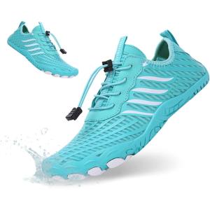 imageHiGropcore Water Shoes for Men Women Hike Barefoot Water Shoes Womens Mens QuickDry Breathable Lightweight Swim Shoe with Drainage HolesWt04 Blue