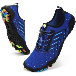 imageWater Shoes Women Men Adult QuickDry Aqua Socks Breathable Hike Barefoot Water Shoes for Swim Beach River Pool Lake Hiking Kayaking SurfingA5  Dark Blue