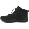 imageHiGropcore Barefoot Snow Boots for Women Men Warm Fur Lined Water Repellent Winter Barefoot Shoes Wide Toe Box Lightweight Outdoor Ankle BootsC1  Black