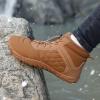 imageHiGropcore Barefoot Snow Boots for Women Men Warm Fur Lined Water Repellent Winter Barefoot Shoes Wide Toe Box Lightweight Outdoor Ankle BootsC4  Brown