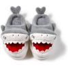 imageHiGropcore Cute Animal Fuzzy Slippers for Women Men Cartoon Indoor Comfortable Warm Furry House SlippersB1  Shark Grey