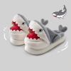 imageHiGropcore Cute Animal Fuzzy Slippers for Women Men Cartoon Indoor Comfortable Warm Furry House SlippersB1  Shark Grey