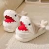 imageHiGropcore Cute Animal Fuzzy Slippers for Women Men Cartoon Indoor Comfortable Warm Furry House SlippersB2  Shark Beige