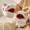 imageHiGropcore Cute Animal Fuzzy Slippers for Women Men Cartoon Indoor Comfortable Warm Furry House SlippersB2  Shark Beige