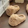 imageHiGropcore Cute Animal Fuzzy Slippers for Women Men Cartoon Indoor Comfortable Warm Furry House SlippersD  Angry Capybara