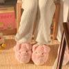 imageHiGropcore Cute Animal Fuzzy Slippers for Women Men Cartoon Indoor Comfortable Warm Furry House SlippersF  Cute Pig