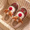 imageHiGropcore Cute Animal Fuzzy Slippers for Women Men Cartoon Indoor Comfortable Warm Furry House SlippersI2  Christmas Reindeer Green