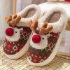 imageHiGropcore Cute Animal Fuzzy Slippers for Women Men Cartoon Indoor Comfortable Warm Furry House SlippersI2  Christmas Reindeer Green