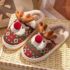imageHiGropcore Cute Animal Fuzzy Slippers for Women Men Cartoon Indoor Comfortable Warm Furry House SlippersI2  Christmas Reindeer Green