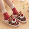 imageHiGropcore Cute Animal Fuzzy Slippers for Women Men Cartoon Indoor Comfortable Warm Furry House SlippersI2  Christmas Reindeer Green