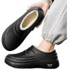 imageHiGropcore Fur Lined Platform Clogs Waterproof Winter Clog Slippers for Women Men SlipResistant Easy Clean Kitchen ShoesA1  Black Fur Lined