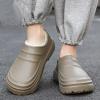 imageHiGropcore Fur Lined Platform Clogs Waterproof Winter Clog Slippers for Women Men SlipResistant Easy Clean Kitchen ShoesA2  Khaki Fur Lined