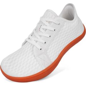 imageHiGropcore Barefoot Shoes for Women Men Minimalist Wide Toe Box Walking Shoes Zero Drop Arch Support SlipOn Barefoot SneakersA  WhiteBrown
