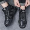imageHiGropcore Mens Winter Snow Boots Fur Lined Waterproof Leather Shoes Slip On Ankle Boots with Side Zip