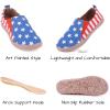 imageHiGropcore Womens Art Painted Casual Loafers Slip On Canvas Walking Shoes Comfortable Lightweight Ladies Travel ShoesE  Stars Stripes
