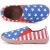 imageHiGropcore Womens Art Painted Casual Loafers Slip On Canvas Walking Shoes Comfortable Lightweight Ladies Travel ShoesE  Stars Stripes