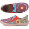 imageHiGropcore Womens Art Painted Casual Loafers Slip On Canvas Walking Shoes Comfortable Lightweight Ladies Travel ShoesN  Red Round Spots