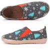 imageHiGropcore Womens Art Painted Casual Loafers Slip On Canvas Walking Shoes Comfortable Lightweight Ladies Travel ShoesV  Snowflake  Cedar