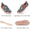 imageHiGropcore Womens Art Painted Casual Loafers Slip On Canvas Walking Shoes Comfortable Lightweight Ladies Travel ShoesV  Snowflake  Cedar
